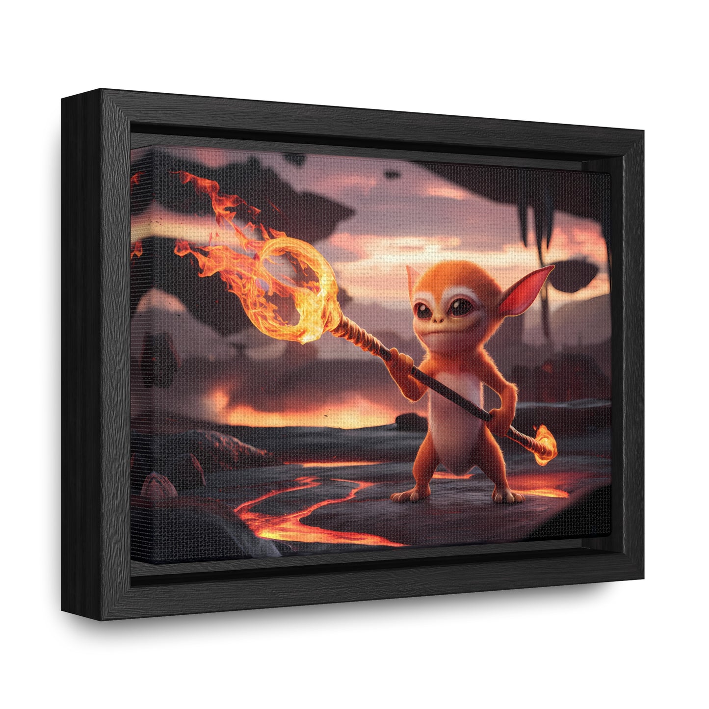 "Guardian of the Flame" - Gallery Canvas Wraps, Horizontal Frame