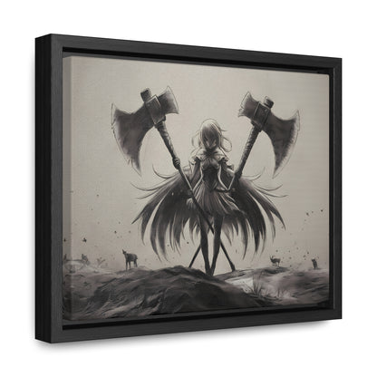 "Abyssal Valkyrie" - Gallery Canvas Wraps, Horizontal Frame