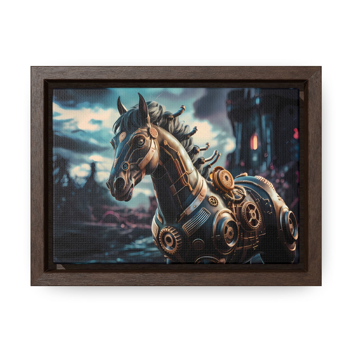 The Mechanical Steed of Dystopia - Gallery Canvas Wraps, Horizontal Frame