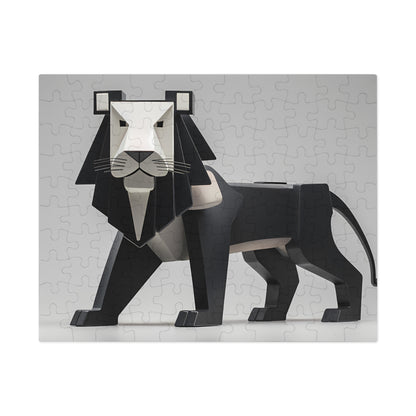 Geometric Lion in Black and White - Jigsaw Puzzle (30, 110, 252, 500,1000-Piece)