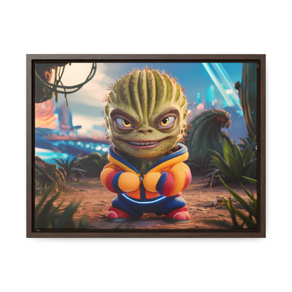 "Desert Champion: The Prickly Warrior" - Gallery Canvas Wraps, Horizontal Frame