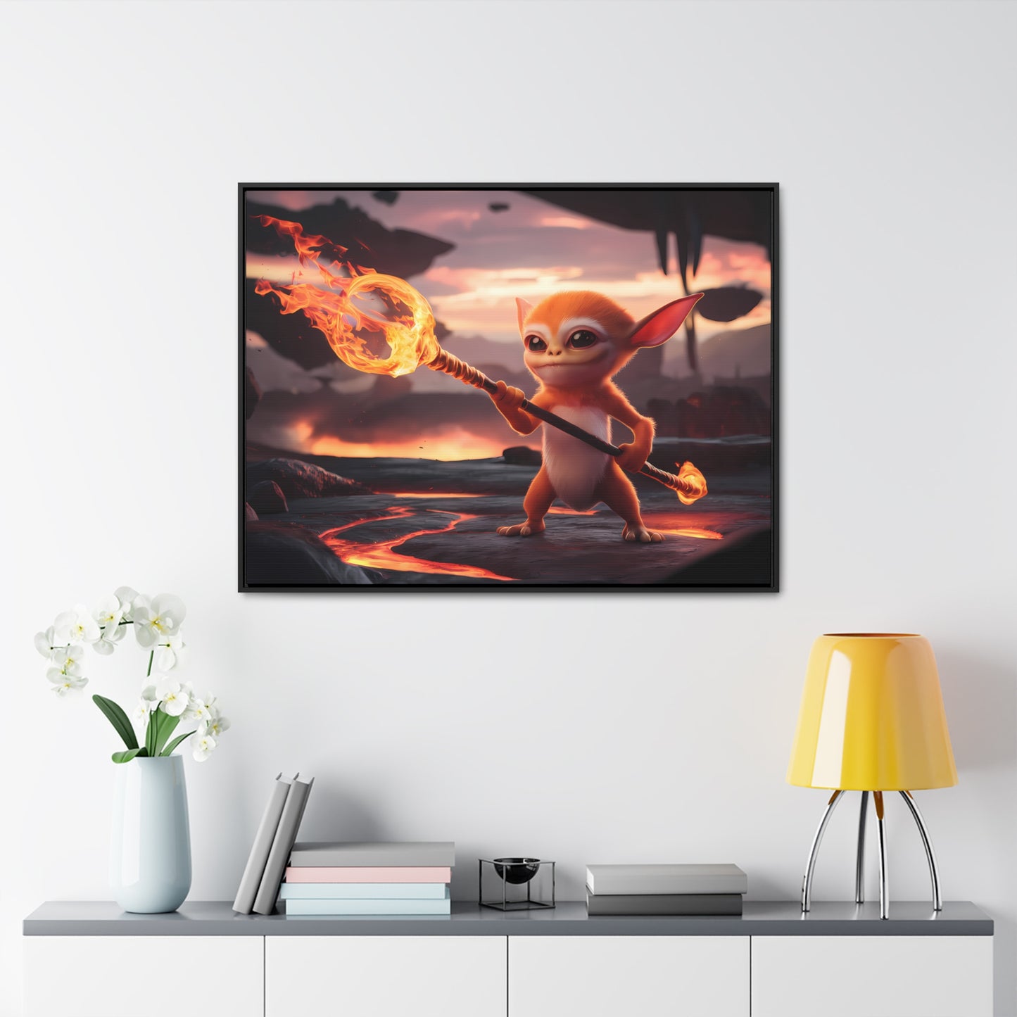 "Guardian of the Flame" - Gallery Canvas Wraps, Horizontal Frame