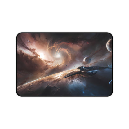 Voyage Through the Cosmic Abyss - Desk Mat