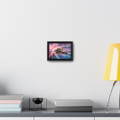 "Starship Through the Cosmic Rift" - Gallery Canvas Wraps, Horizontal Frame