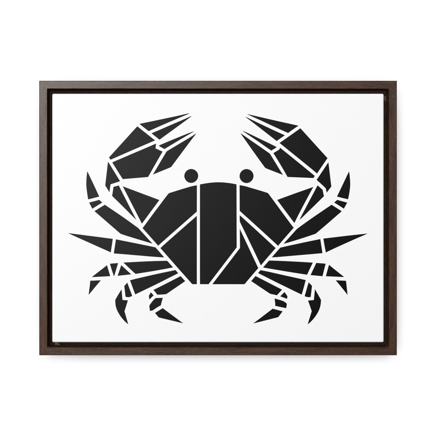 Geometric Crab Design - Gallery Canvas Wraps, Horizontal Frame