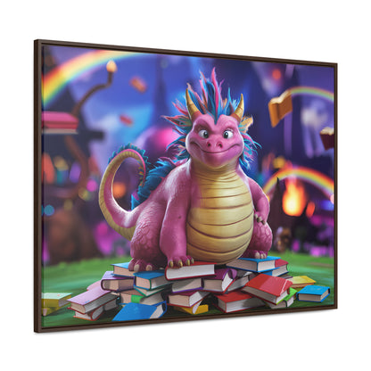 "Guardian of the Magical Library" - Gallery Canvas Wraps, Horizontal Frame