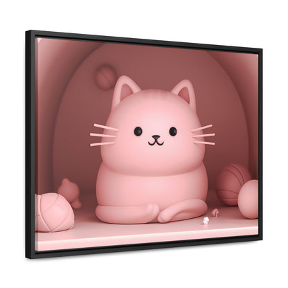 Purrfectly Pink Serenity - Gallery Canvas Wraps, Horizontal Frame