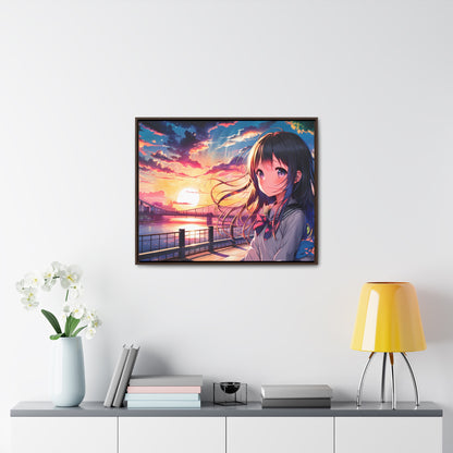 Sunset Reflections: A Silent Promise - Gallery Canvas Wraps, Horizontal Frame