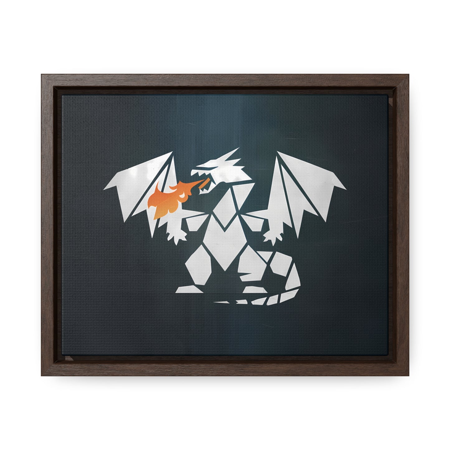 Origami Dragon Flame - Gallery Canvas Wraps, Horizontal Frame