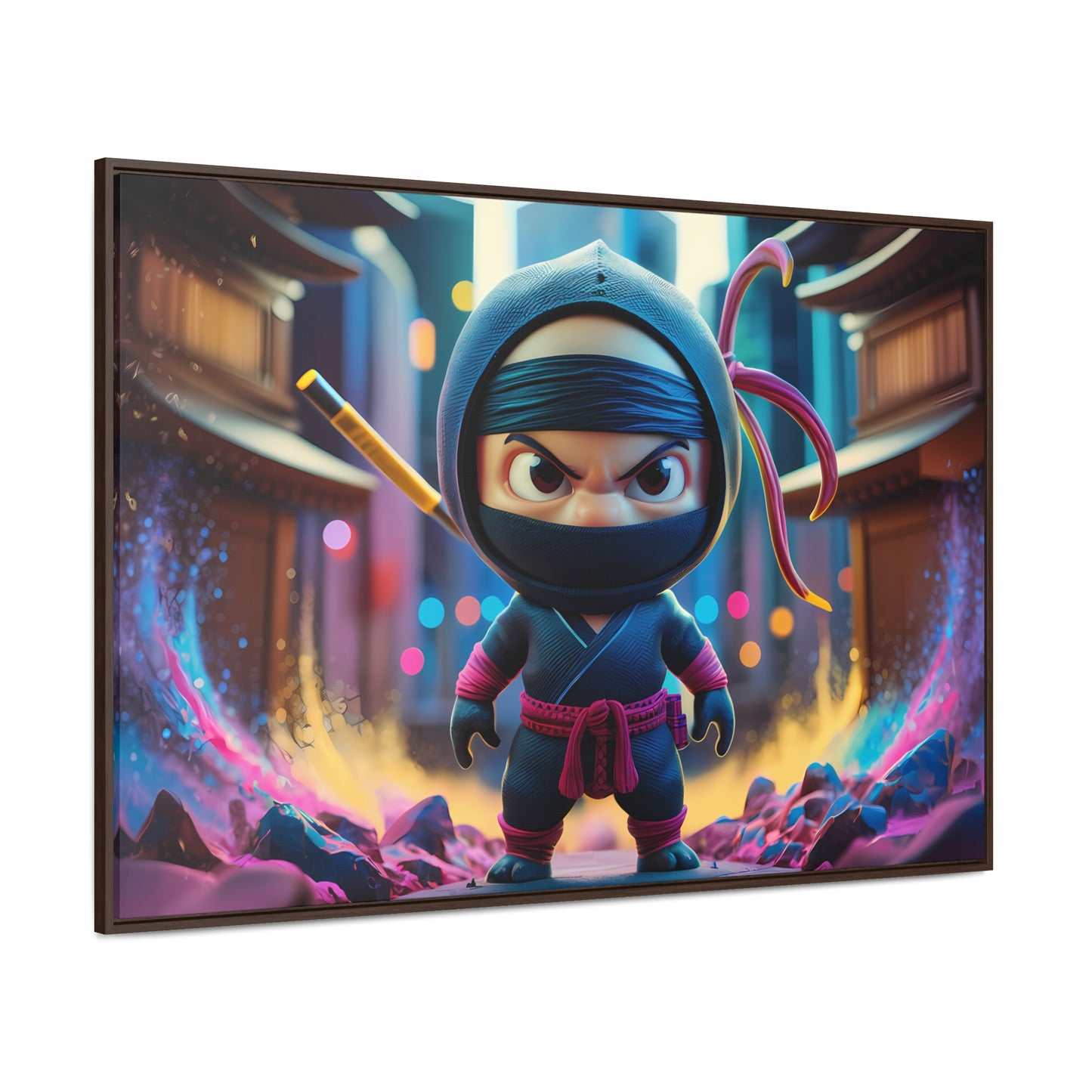 Tiny Ninja, Big Attitude - Gallery Canvas Wraps, Horizontal Frame