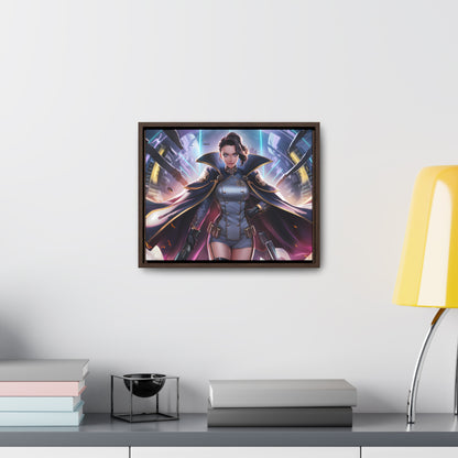 Commander of the Neon Storm - Gallery Canvas Wraps, Horizontal Frame