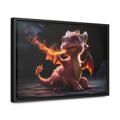 "Baby Dragon's First Flame" - Gallery Canvas Wraps, Horizontal Frame