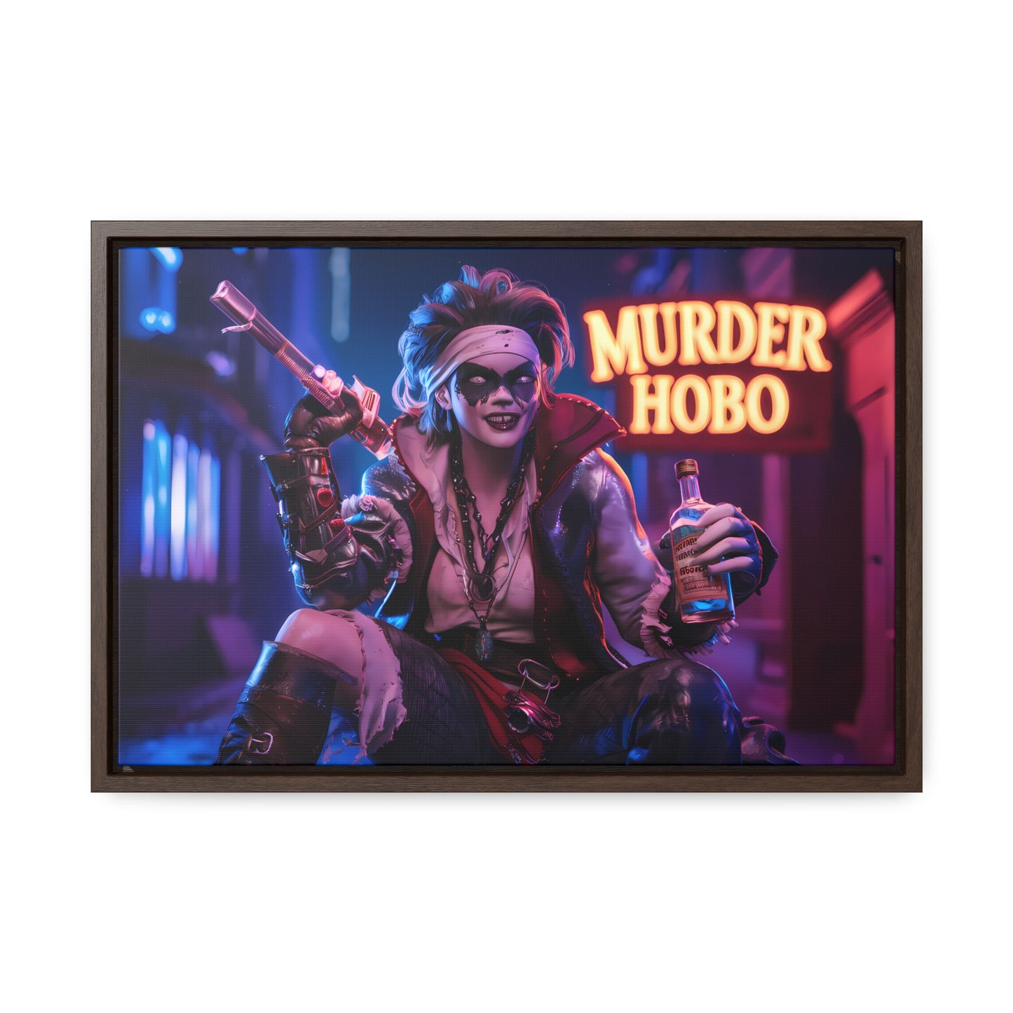 Neon Anarchy - Gallery Canvas Wraps, Horizontal Frame