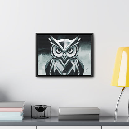 "Geometric Sentinel" - Gallery Canvas Wraps, Horizontal Frame