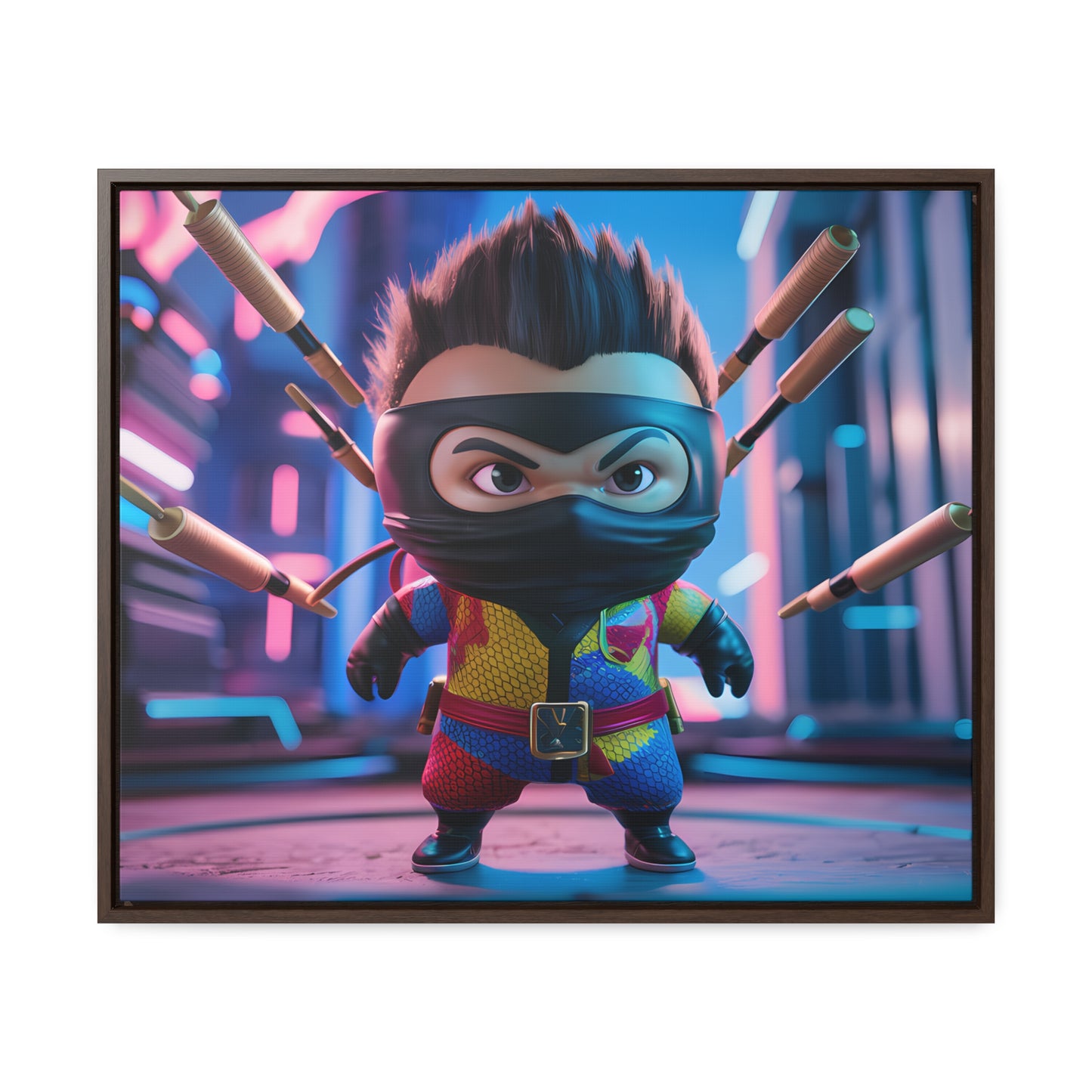 Ninja Toy Showdown - Gallery Canvas Wraps, Horizontal Frame