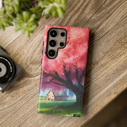 Idyllic Cherry Blossom and a Hut - Smartphone Tough Cases