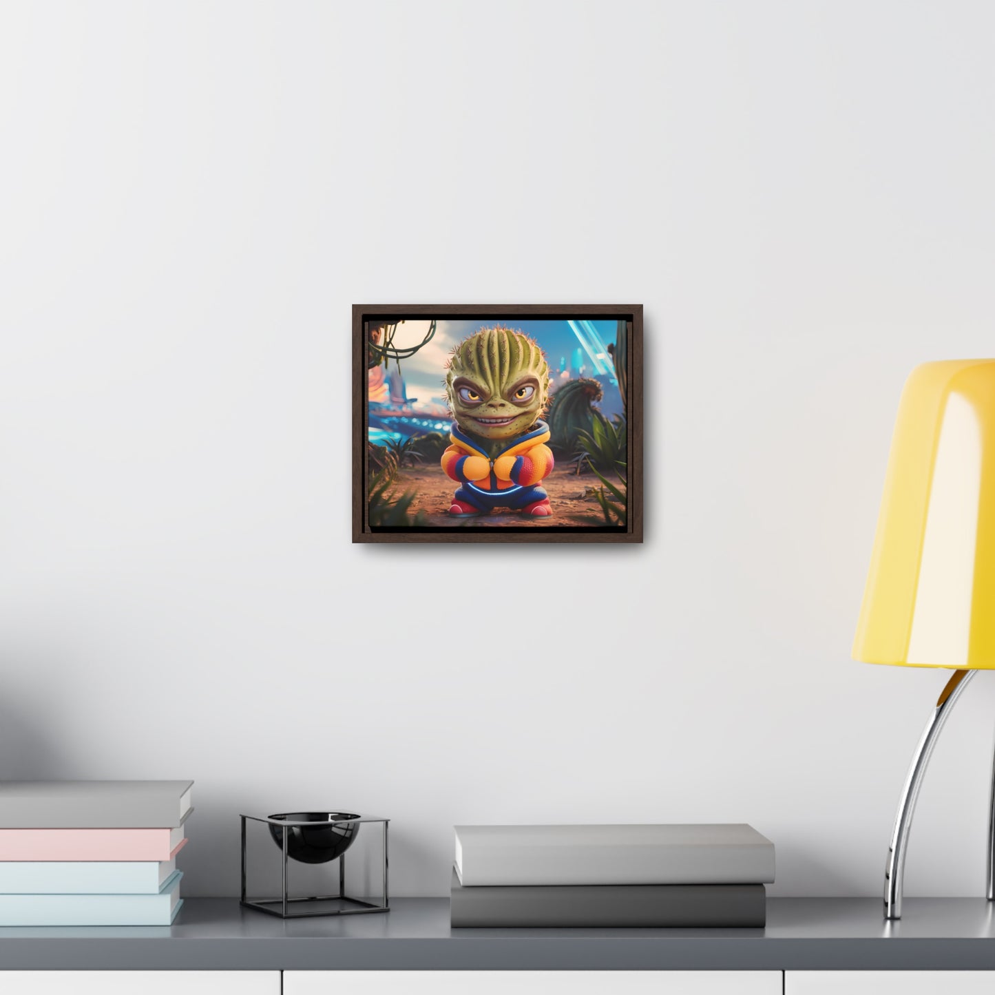 "Desert Champion: The Prickly Warrior" - Gallery Canvas Wraps, Horizontal Frame