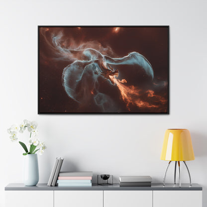 Celestial Inferno Dragon - Gallery Canvas Wraps, Horizontal Frame