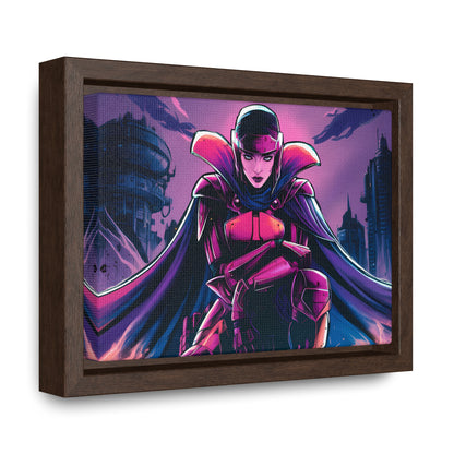 Guardian of the Neon Empire - Gallery Canvas Wraps, Horizontal Frame