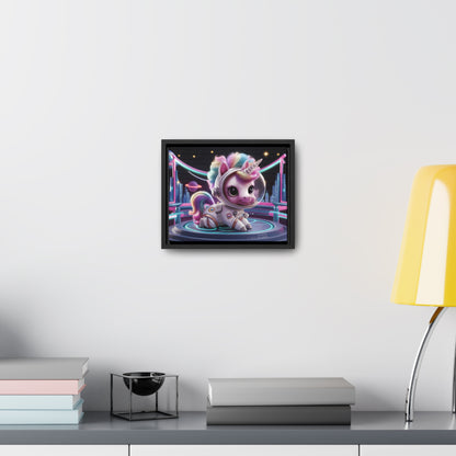 "Galactic Unicorn Explorer" - Gallery Canvas Wraps, Horizontal Frame