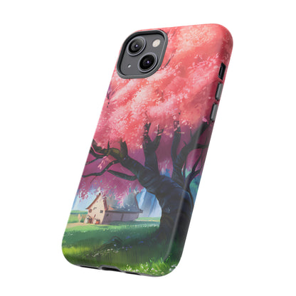 Idyllic Cherry Blossom and a Hut - Smartphone Tough Cases