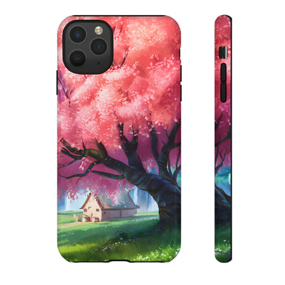 Idyllic Cherry Blossom and a Hut - Smartphone Tough Cases