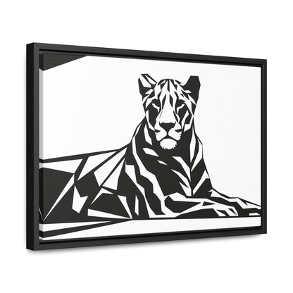 Majestic Geometric Tiger - Gallery Canvas Wraps, Horizontal Frame