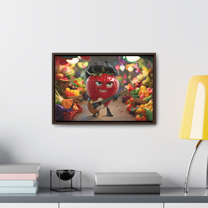 Strawberry Serenade in the Market - Gallery Canvas Wraps, Horizontal Frame