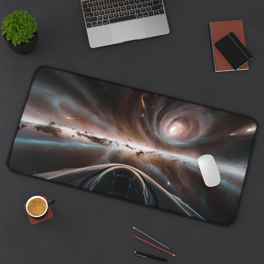 Space viewed out of a Space Ship - Desk Mat