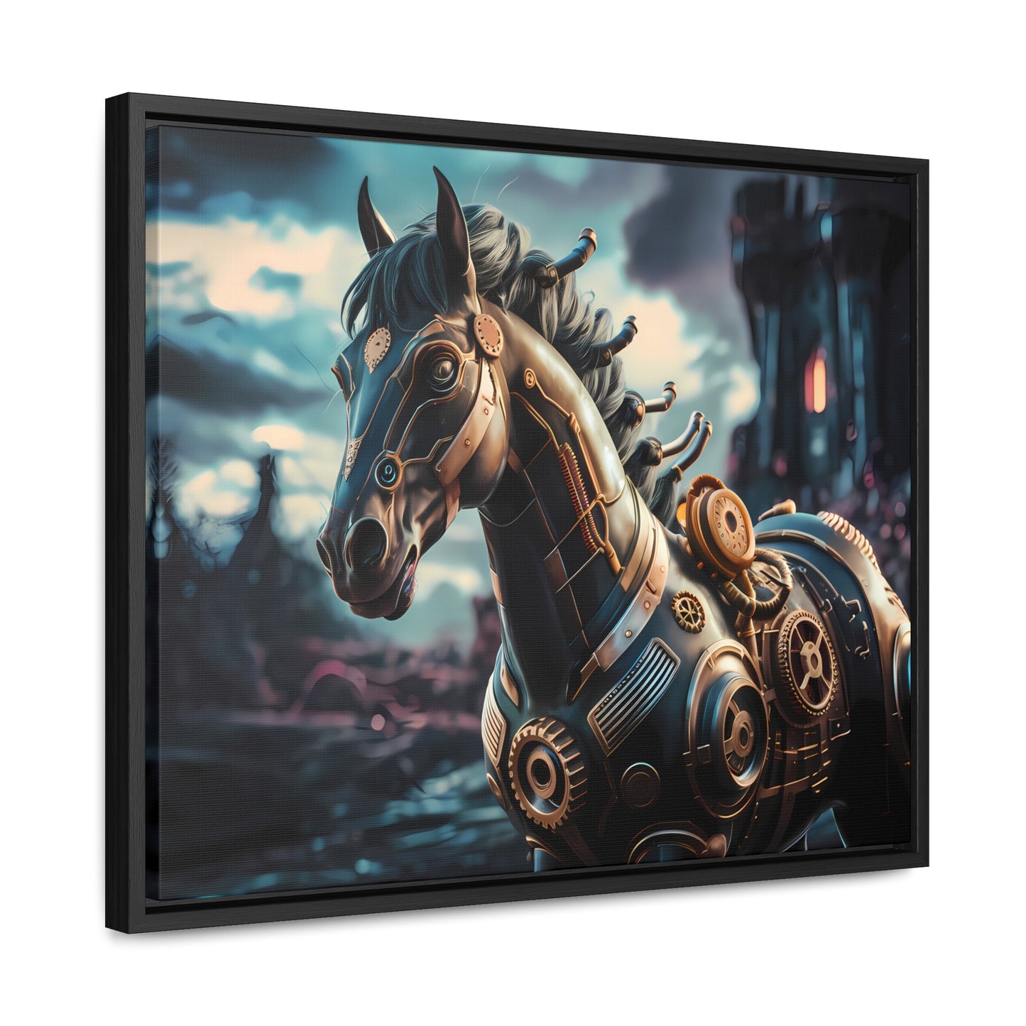 The Mechanical Steed of Dystopia - Gallery Canvas Wraps, Horizontal Frame