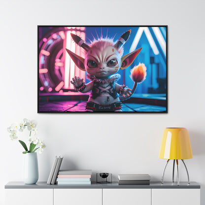 Neon Punk Guardian - Gallery Canvas Wraps, Horizontal Frame