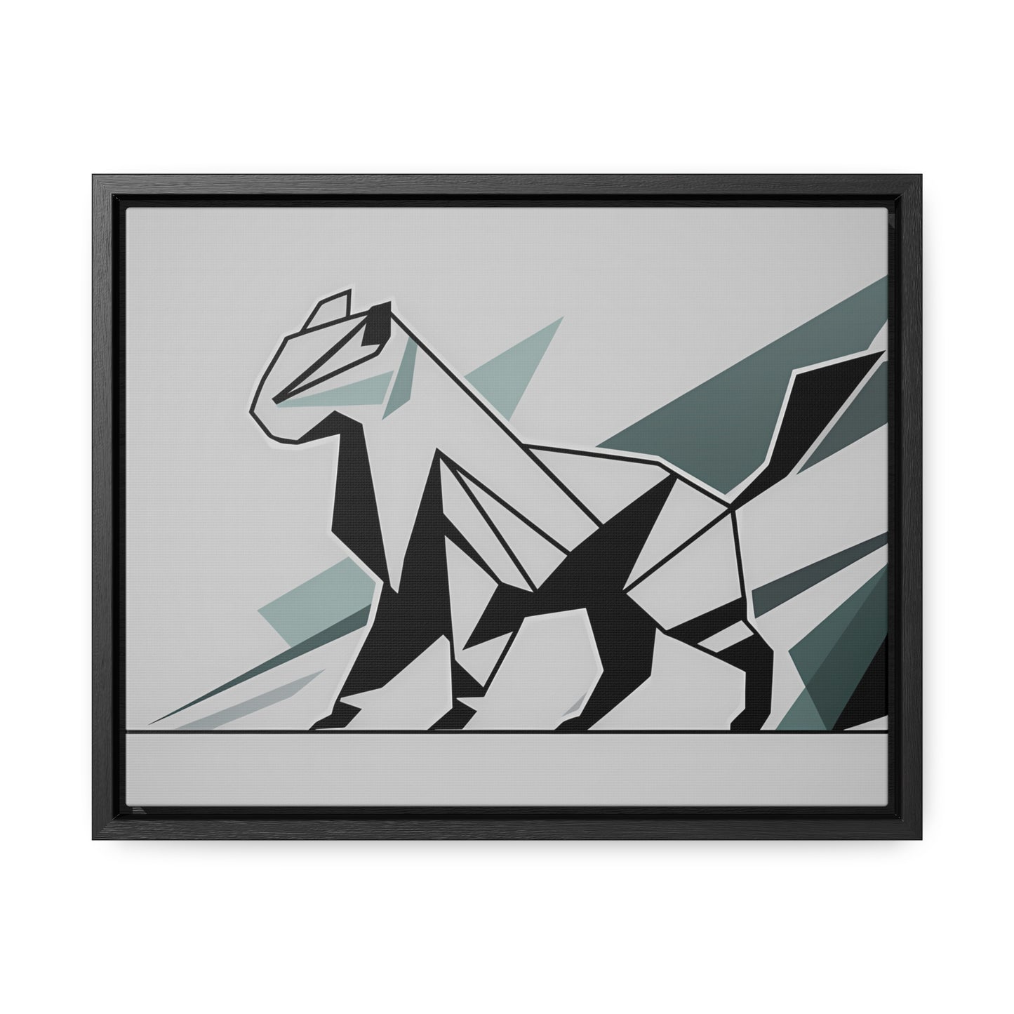 Fractured Feline Form - Gallery Canvas Wraps, Horizontal Frame