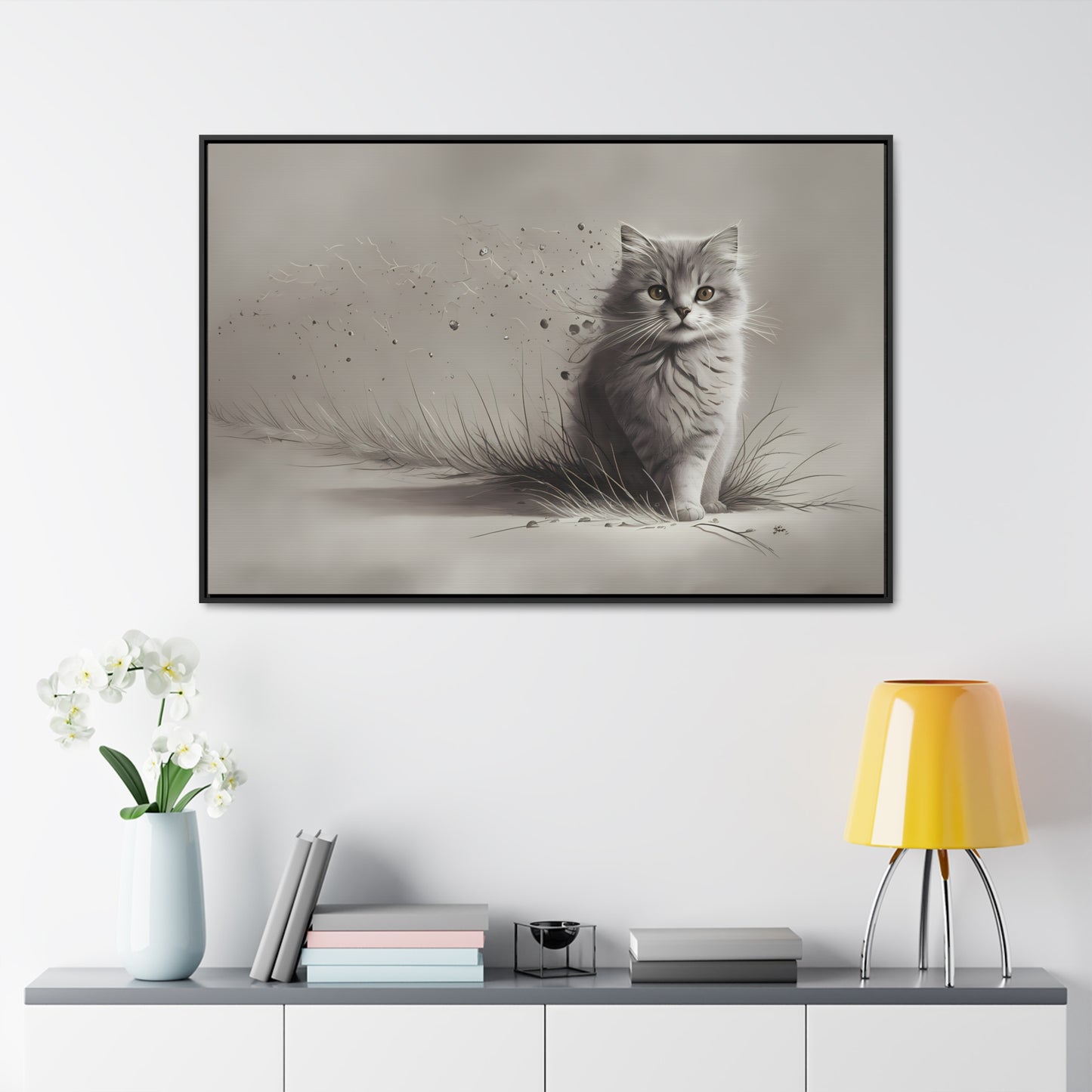 Whiskers in the Wind - Gallery Canvas Wraps, Horizontal Frame