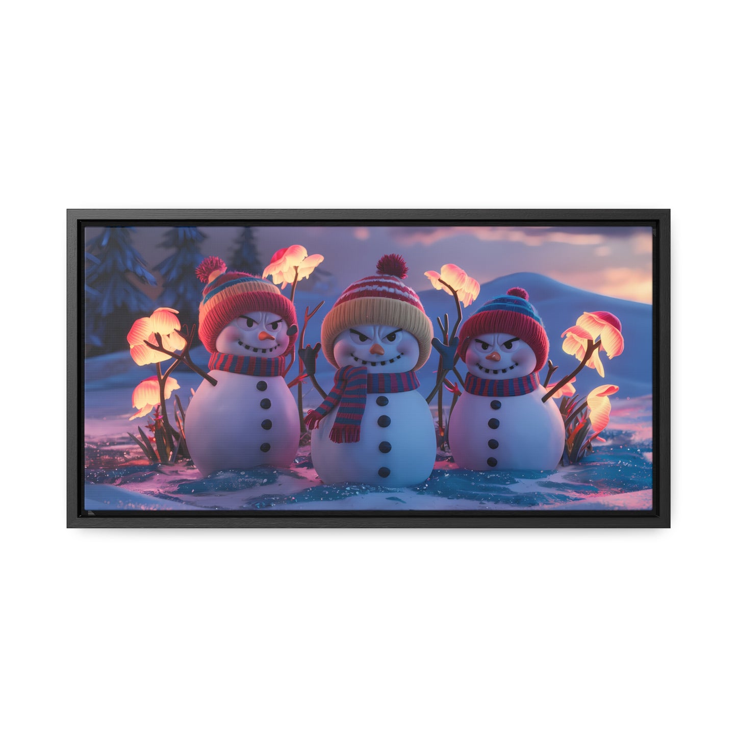 Frosty Troublemakers - Gallery Canvas Wraps, Horizontal Frame