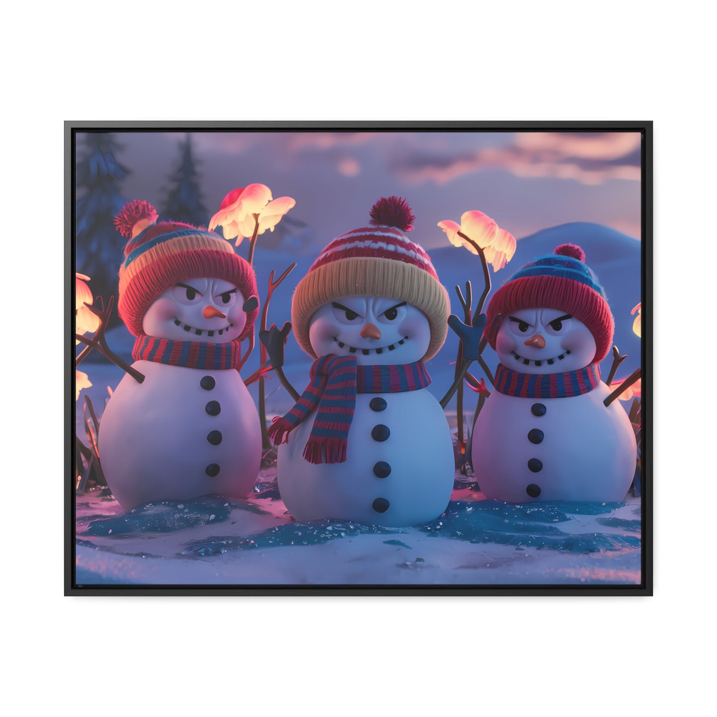 Frosty Troublemakers - Gallery Canvas Wraps, Horizontal Frame