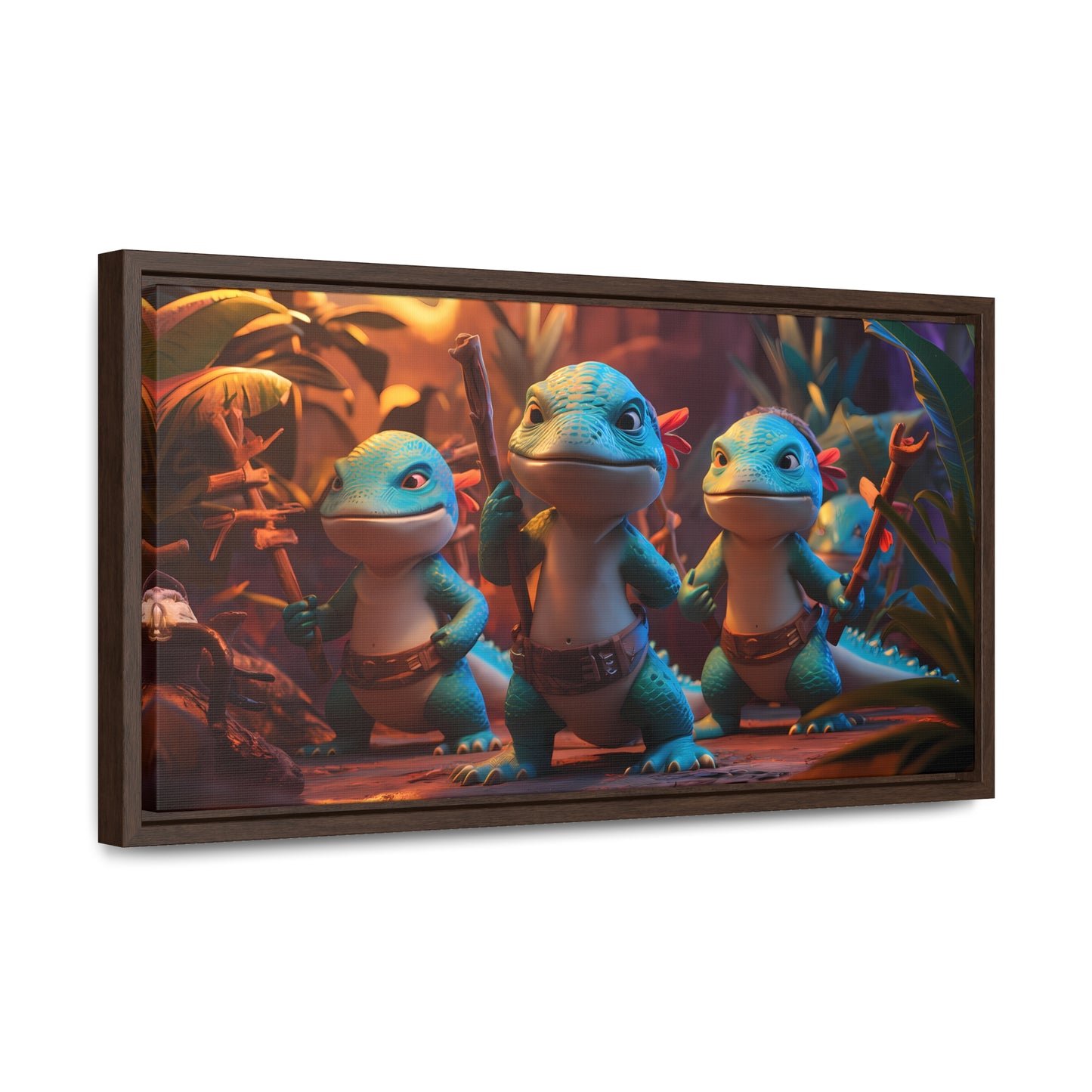 Guardians of the Jungle Tribe - Gallery Canvas Wraps, Horizontal Frame