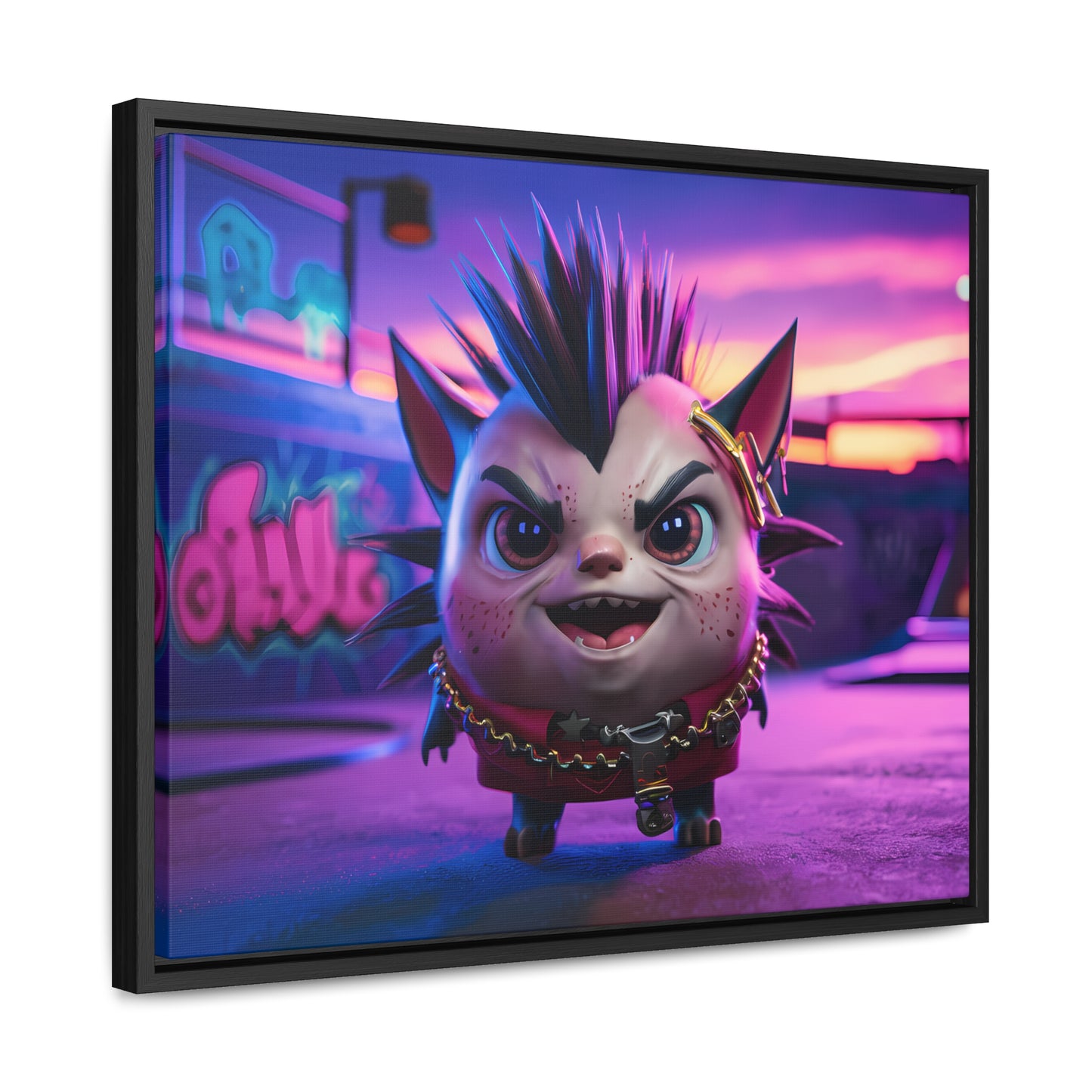 Punk Paws Unleashed - Gallery Canvas Wraps, Horizontal Frame