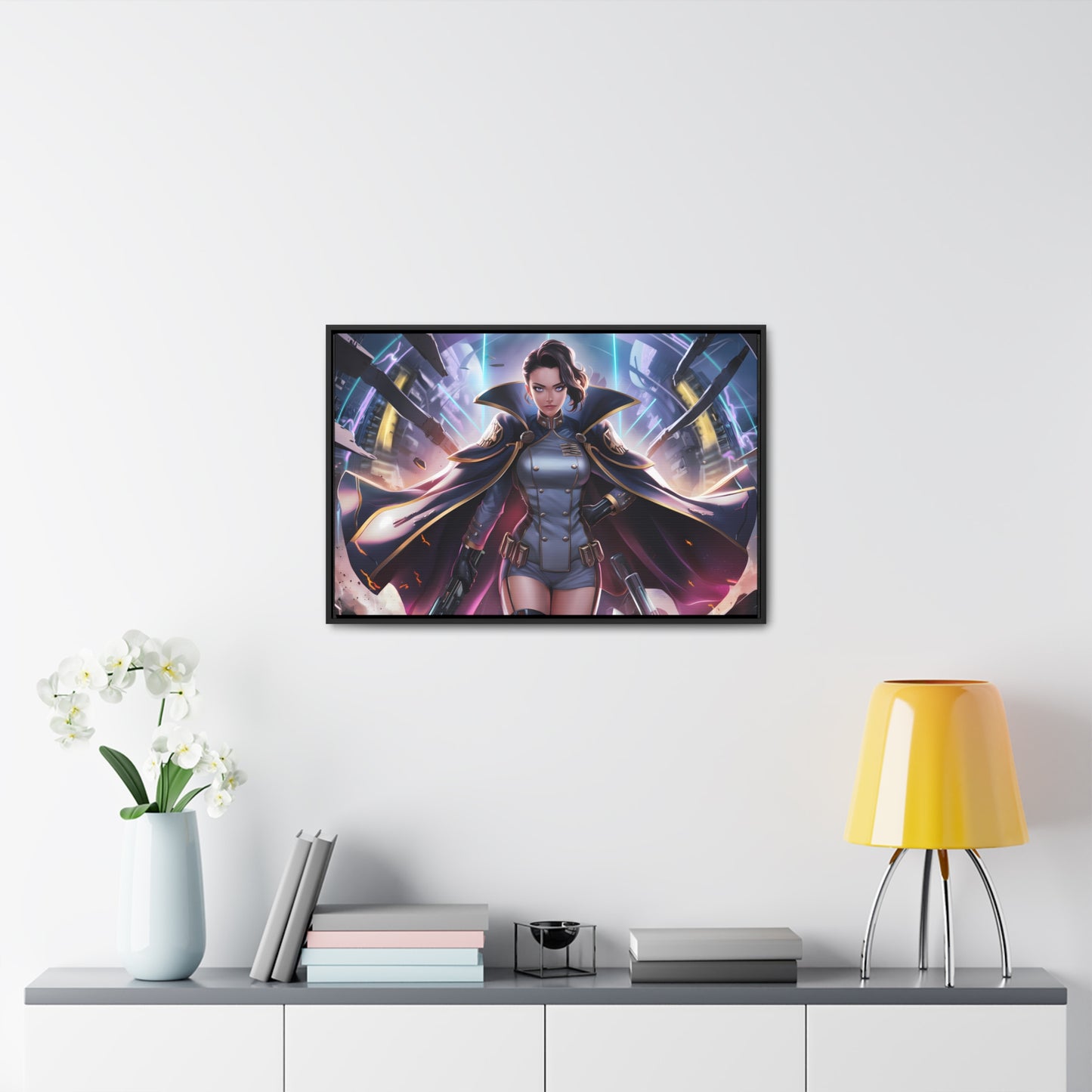 Commander of the Neon Storm - Gallery Canvas Wraps, Horizontal Frame