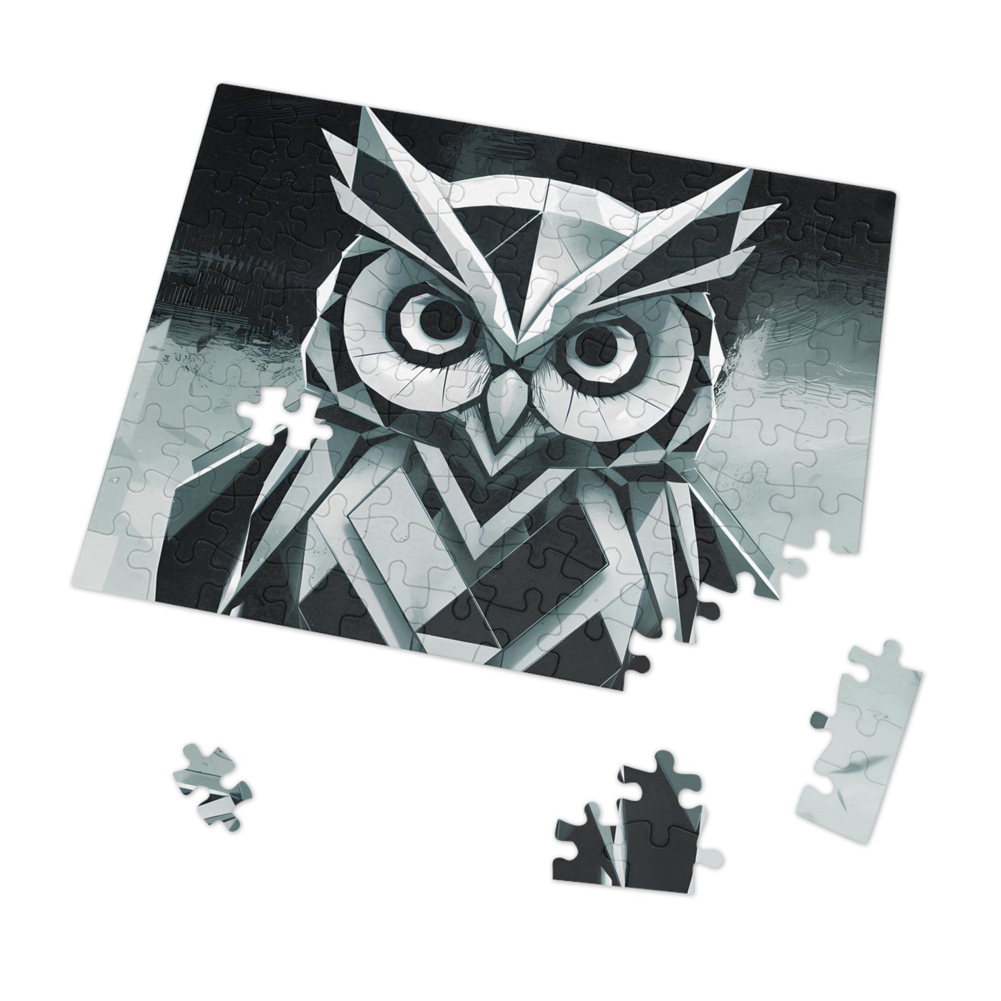 Geometric Owl in the Mist - Jigsaw Puzzle (30, 110, 252, 500,1000-Piece)