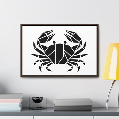 Geometric Crab Design - Gallery Canvas Wraps, Horizontal Frame