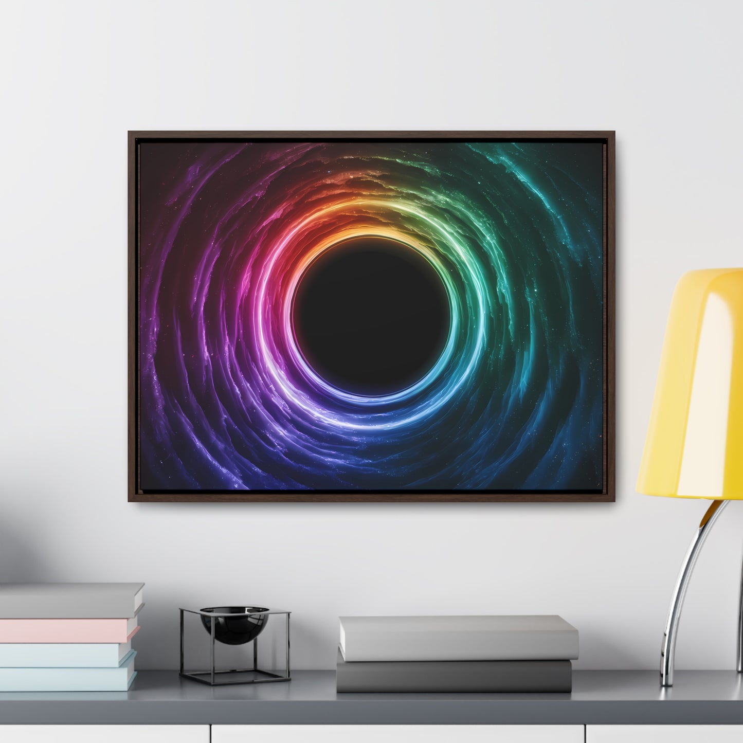 Cosmic Vortex of Light - Gallery Canvas Wraps, Horizontal Frame