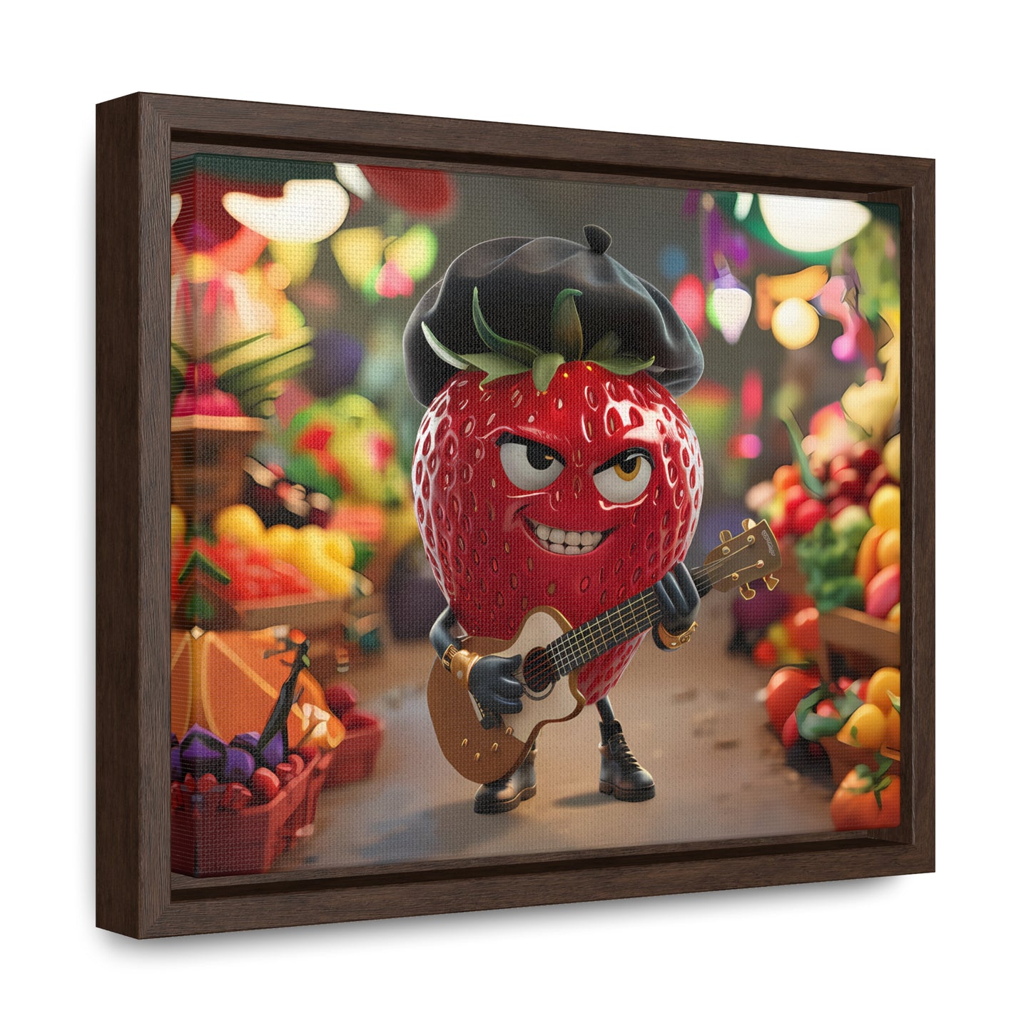 Strawberry Serenade in the Market - Gallery Canvas Wraps, Horizontal Frame