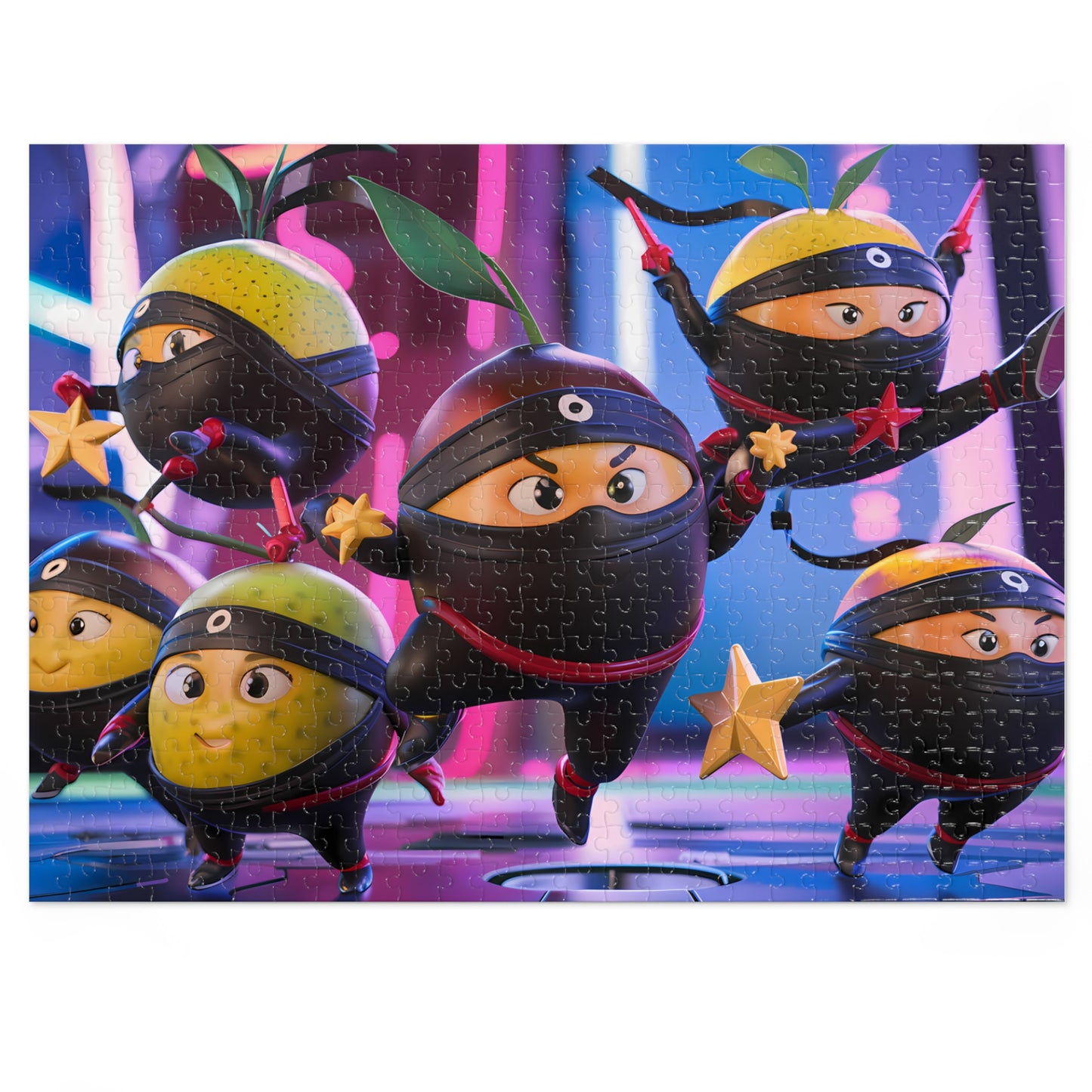 Fruity Ninja Warriors - Jigsaw Puzzle (30, 110, 252, 500,1000-Piece)