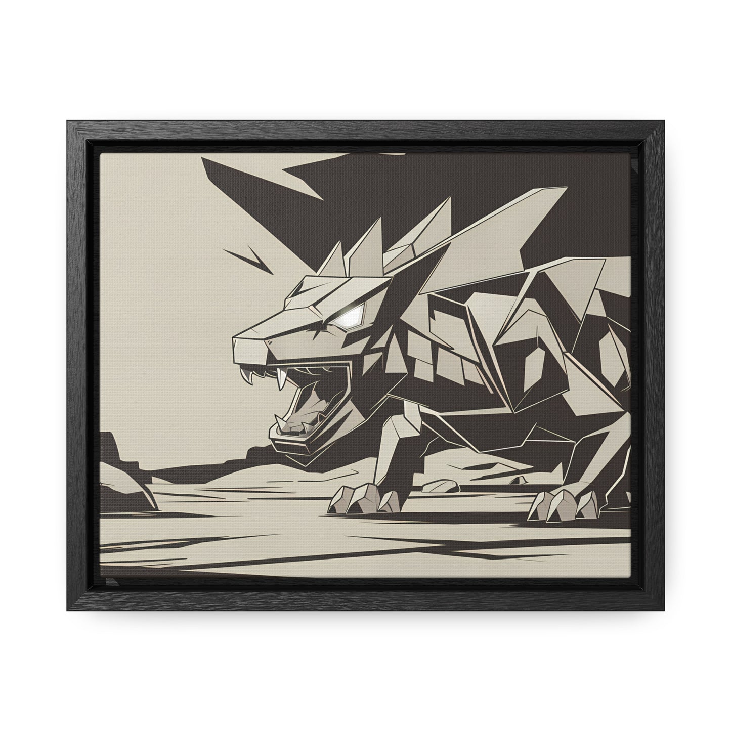 Raging Stone Guardian - Gallery Canvas Wraps, Horizontal Frame