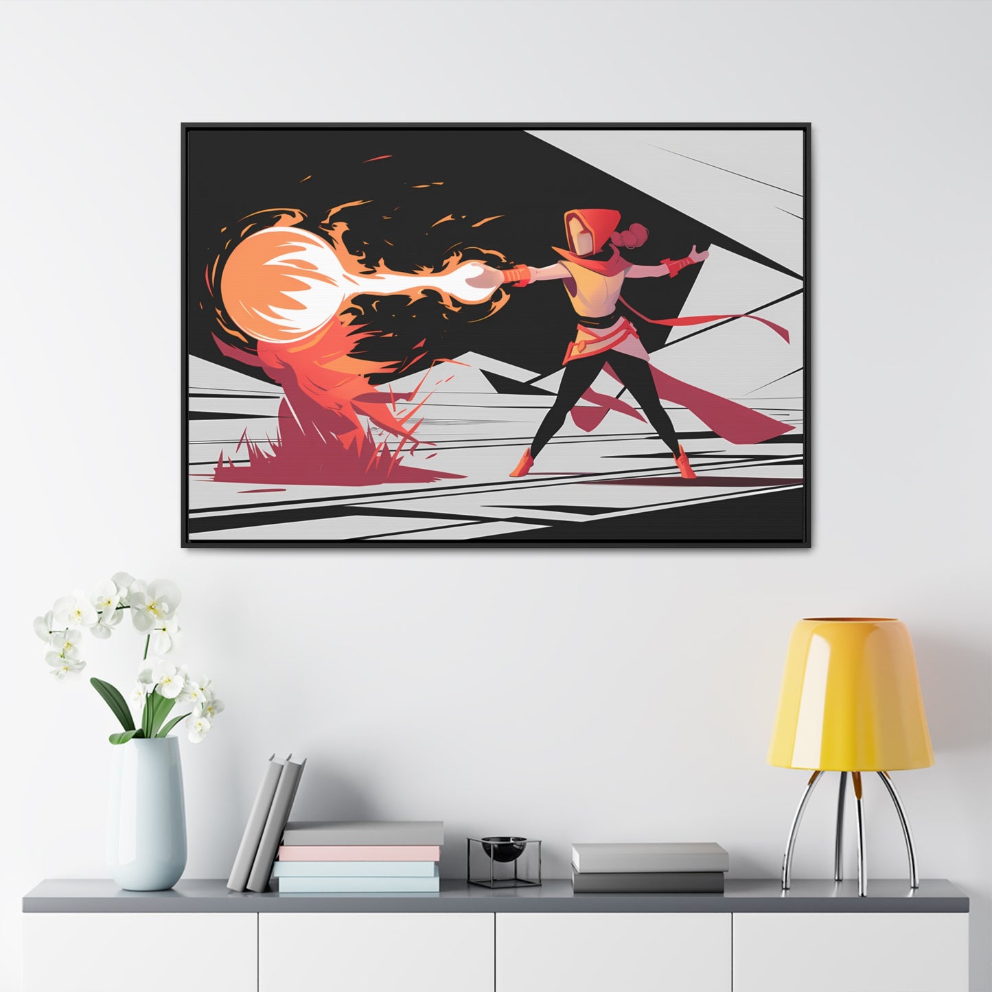 Conjuring the Firestorm - Gallery Canvas Wraps, Horizontal Frame