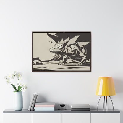 Raging Stone Guardian - Gallery Canvas Wraps, Horizontal Frame