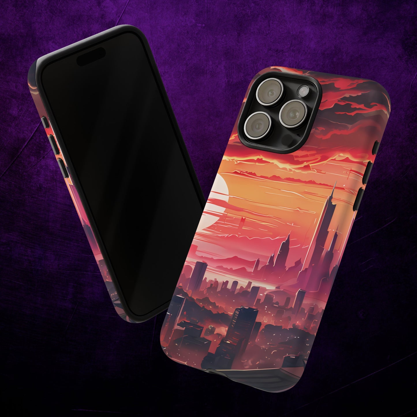 Anime City at Dawn - Smartphone Tough Cases