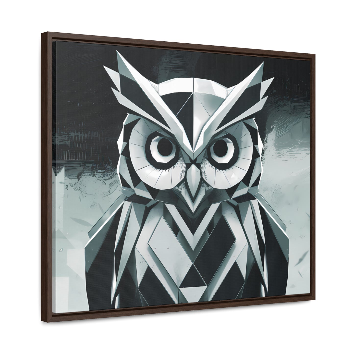 "Geometric Sentinel" - Gallery Canvas Wraps, Horizontal Frame