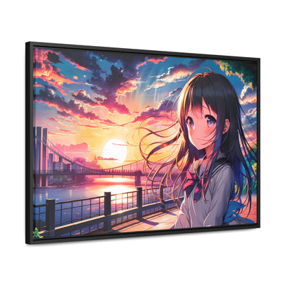 Sunset Reflections: A Silent Promise - Gallery Canvas Wraps, Horizontal Frame