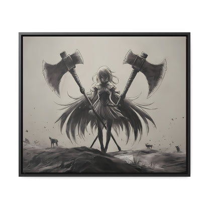 "Abyssal Valkyrie" - Gallery Canvas Wraps, Horizontal Frame